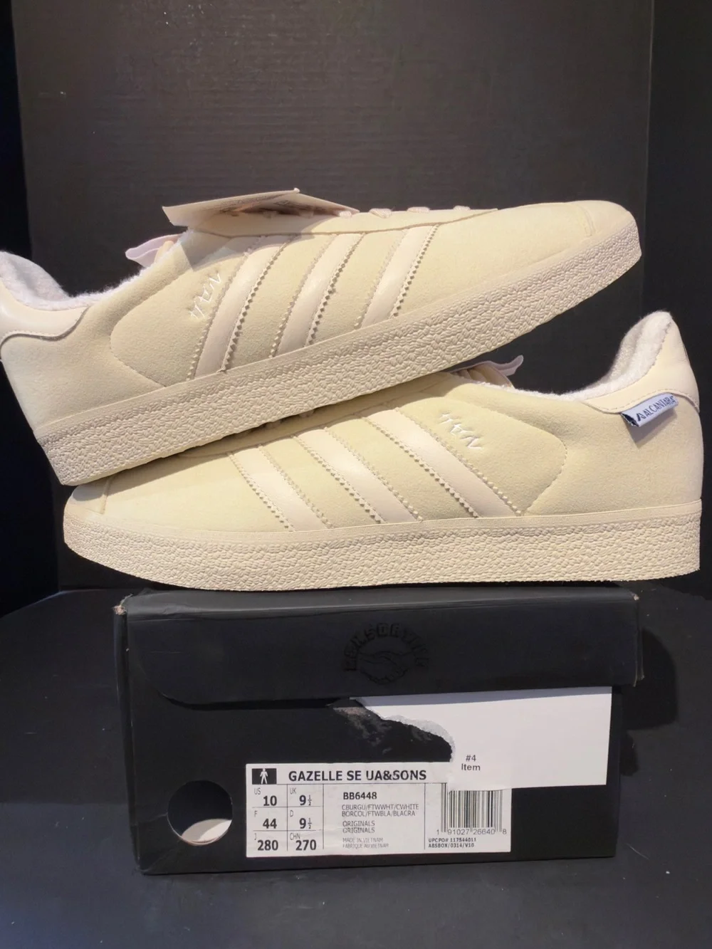 Adidas Gazelle-UA and Sons Collab Style Men's Sneakers in Cream